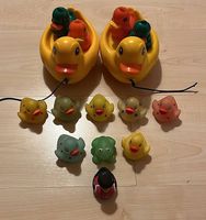 14 Badeenten + Frosch / Lot 14 canards bain + grenouille