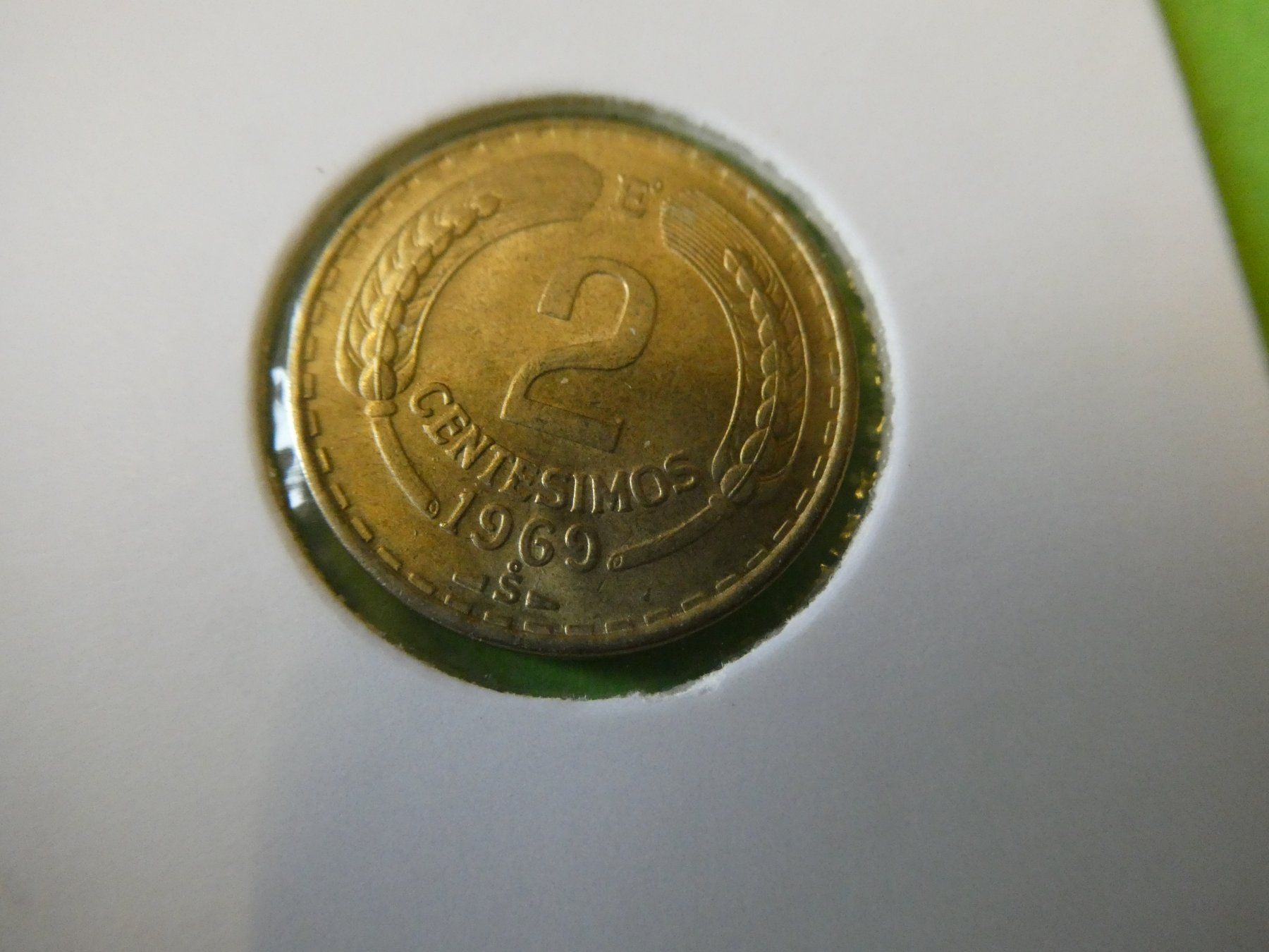 Tutti le monete: Chile 1969, 2 Centesimos   stgl – Usato da Hinterforst venduto da Rohusri 1