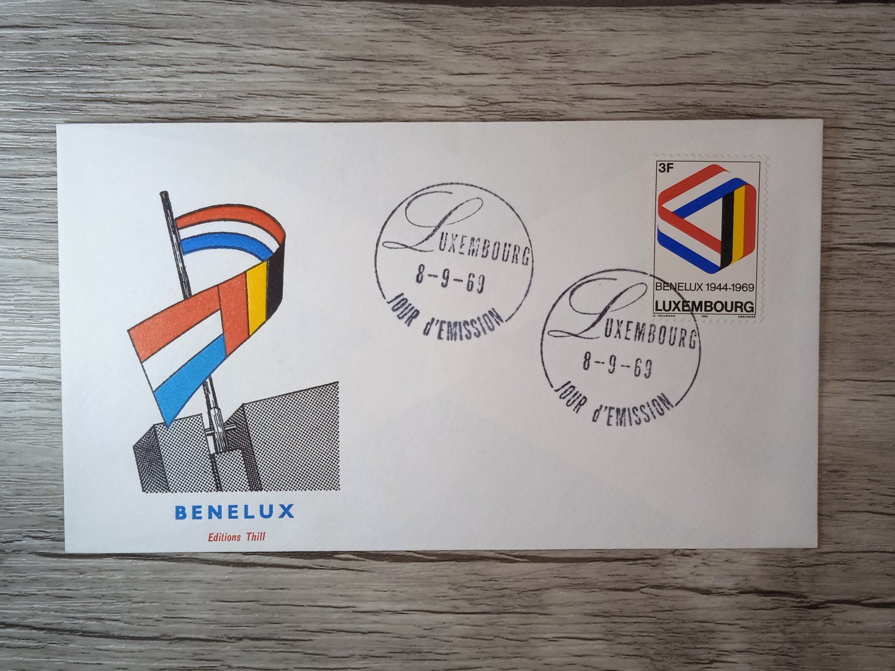 Alle Briefmarken: TR47 Enveloppe + Timbre Luxembourg 1969 – Gebraucht aus Cousset von Patrick_Collections