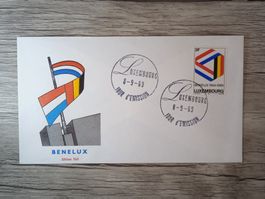 TR47 Enveloppe + Timbre Luxembourg 1969
