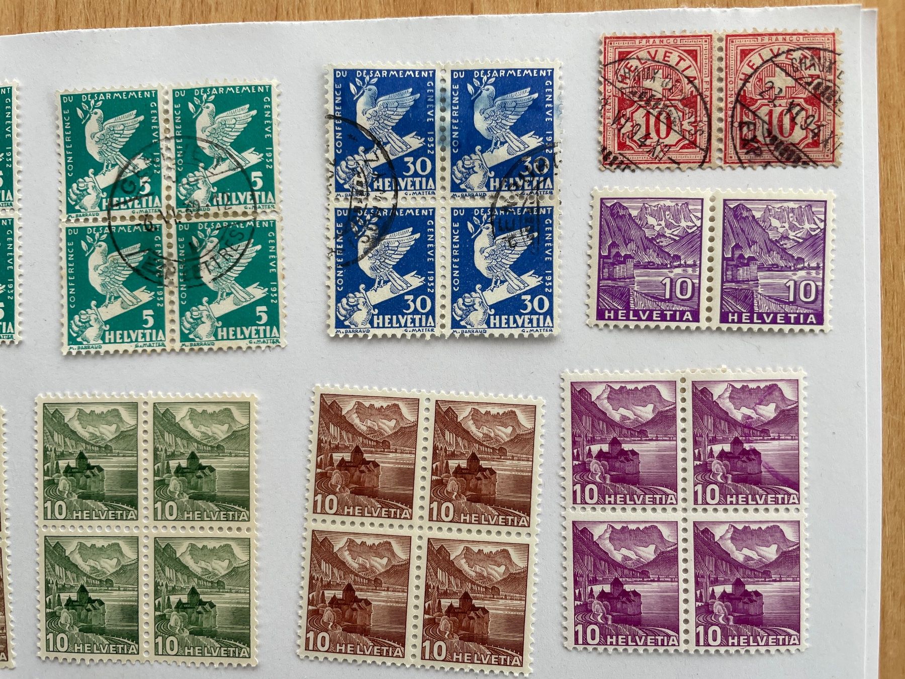 Alle Briefmarken: Paysages** et désarmement ** – Gebraucht aus Sonceboz-Sombeval von Comment2 2
