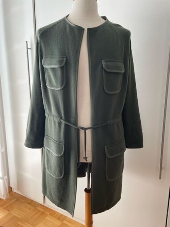 Manteau MAX&MOI vert laine mérinos cachemire taille 42