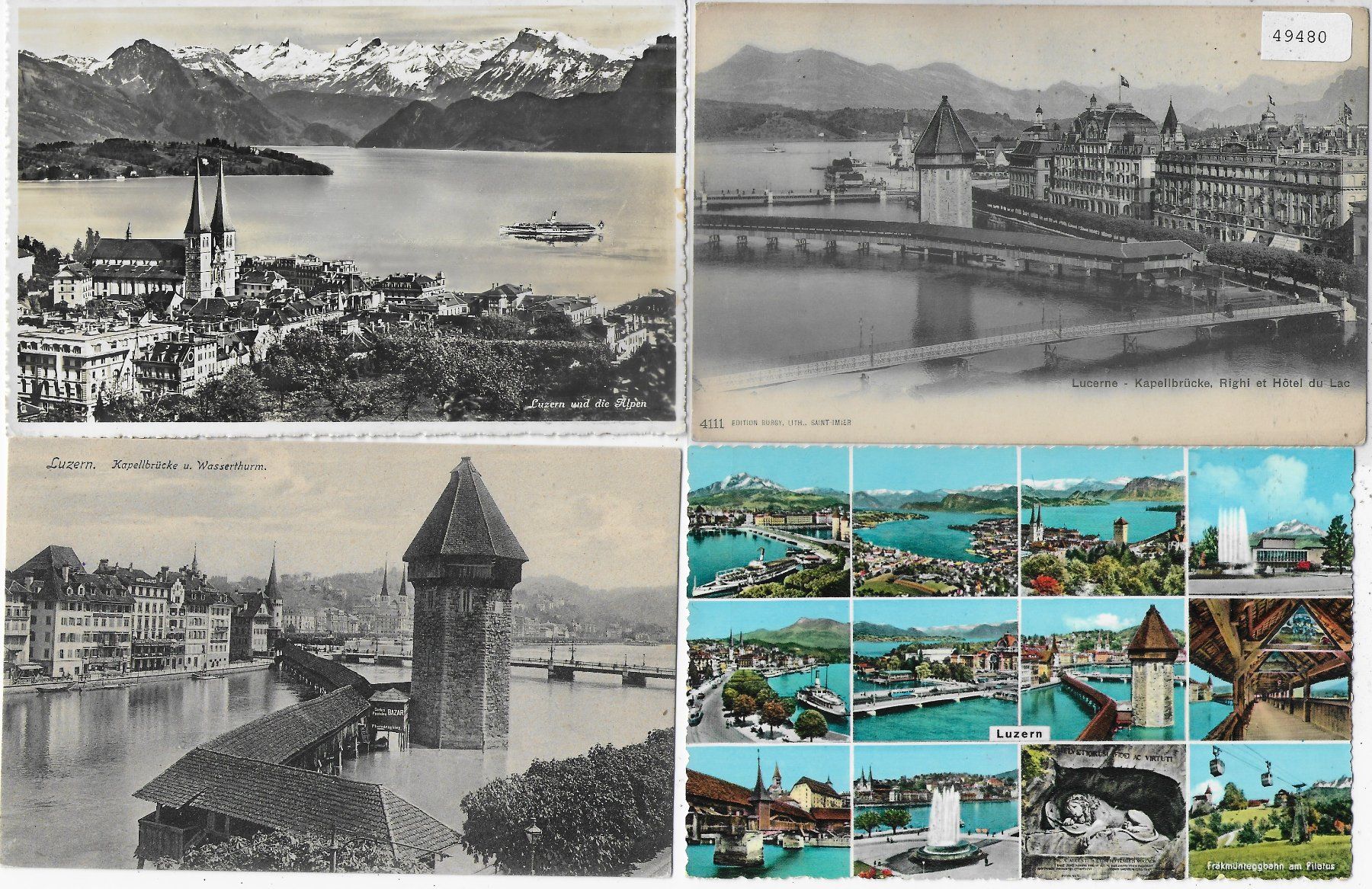 Cartoline postali: 4 AK Luzern – Usato da Ettingen venduto da Kartenplanet