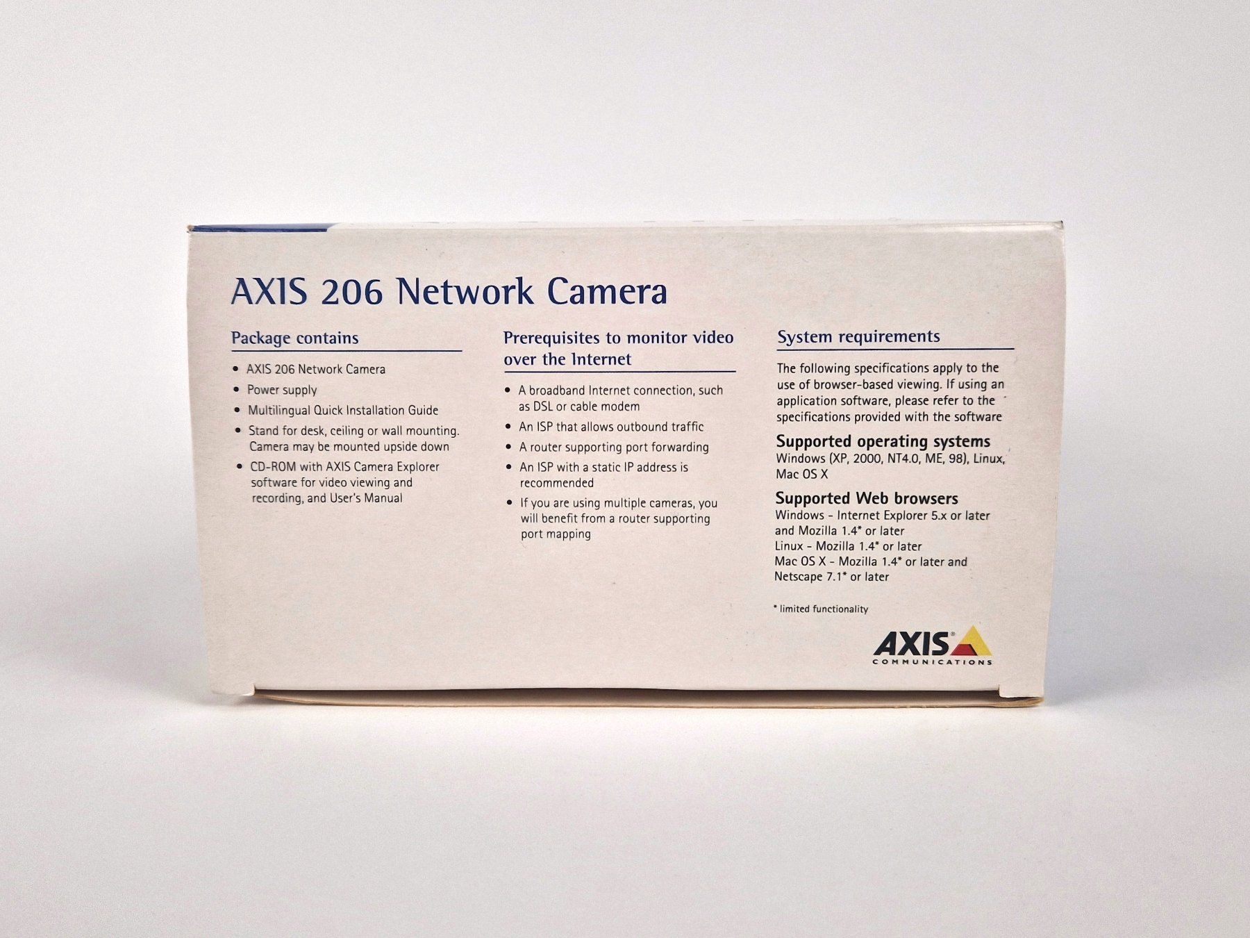 Axis Webcams: AXIS 206 Network Camera ohne CD, OVP – Neuf (Voir description) à Basel par Restwert_Basel 7