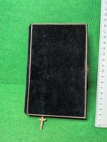 Livre ancien Gesangbuch 1890 reliure velours noir