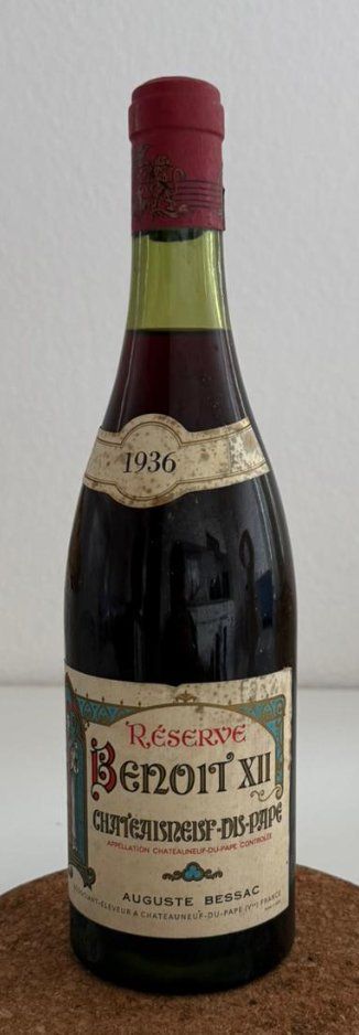 Vino: Château Neuf du Pape "Benoit XII" 1936 – Nuovo e nell'imballaggio originale da Horgen venduto da Maessli