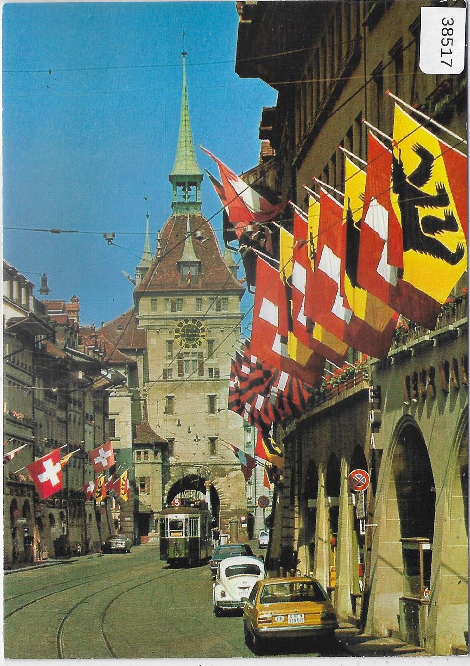 Cartoline postali: Bern - Käfigturm - Tram Tramway – Usato da Ettingen venduto da Kartenplanet
