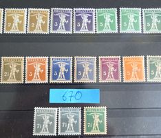 Briefmarken Postfrisch Tellknabe Satz 1909-1933  Top..