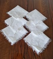 Seidendamast Servietten mit Fransen 36x36cm