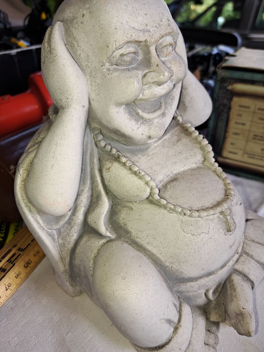 Statuette: Stein Buddha Figur,  – Usato da Kölliken venduto da Upcycling-by-Mc-TAM 4