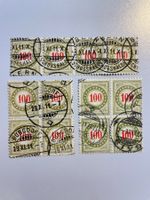1911 Portomarken "100", Viererblock