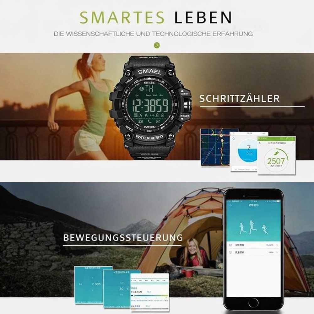 Smartwatch: Smartwatch Shock Sport Uhr LED Bluetooth G-Shock – Nuovo e nell'imballaggio originale da Chiasso venduto da online.shop 7