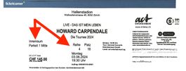 Howard Carpendale 3.6.24 ZH - 1. Kategorie REIHE 4 PLATZ 18
