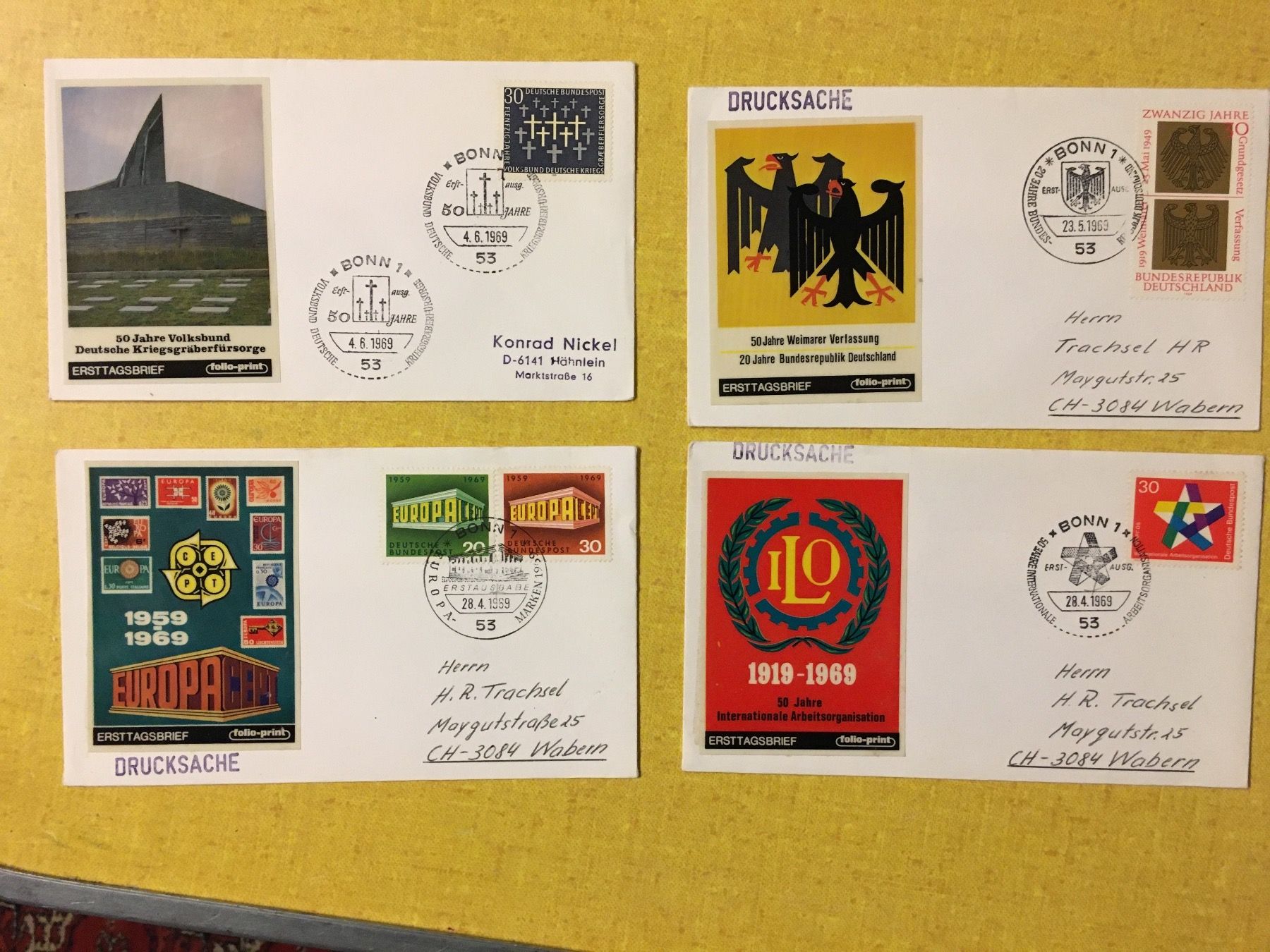 Tous les timbres: Brief Kuverts Deutschland 16 Stück. – D'occasion à Lanzenhäusern par vic63 4