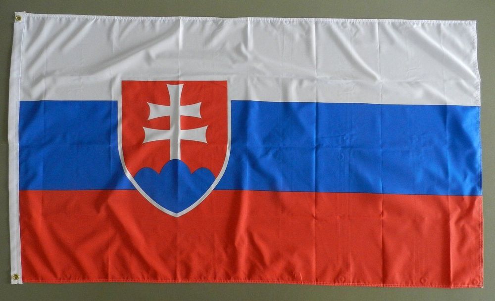 Slowakei Deutschland Flagge 90x150cm - Doppelseitig Wasserfest