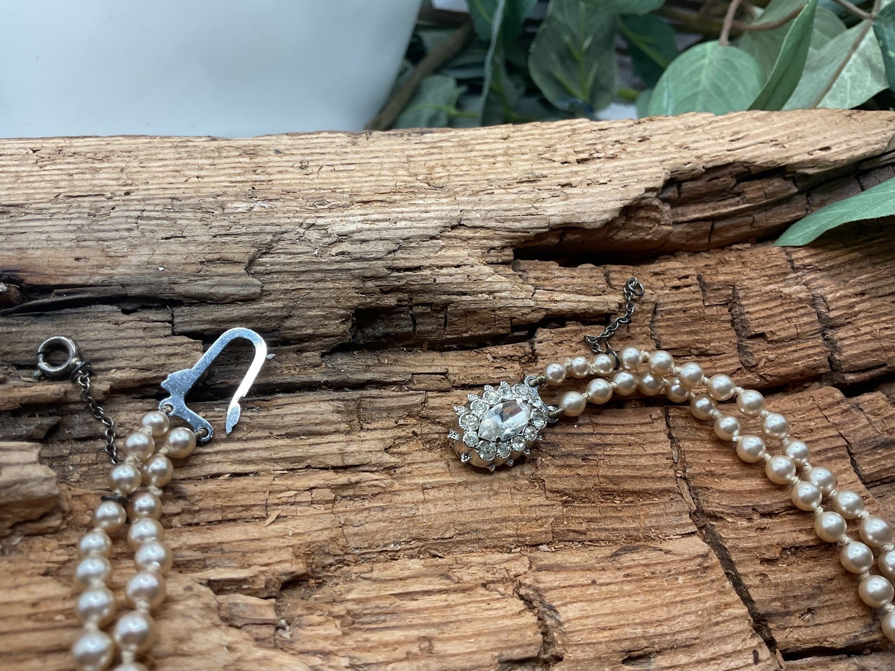 Catenine: Vintage Perlencollier mit Sterlingsilber Verschluss – Usato da luzern venduto da Alpendorf1 1