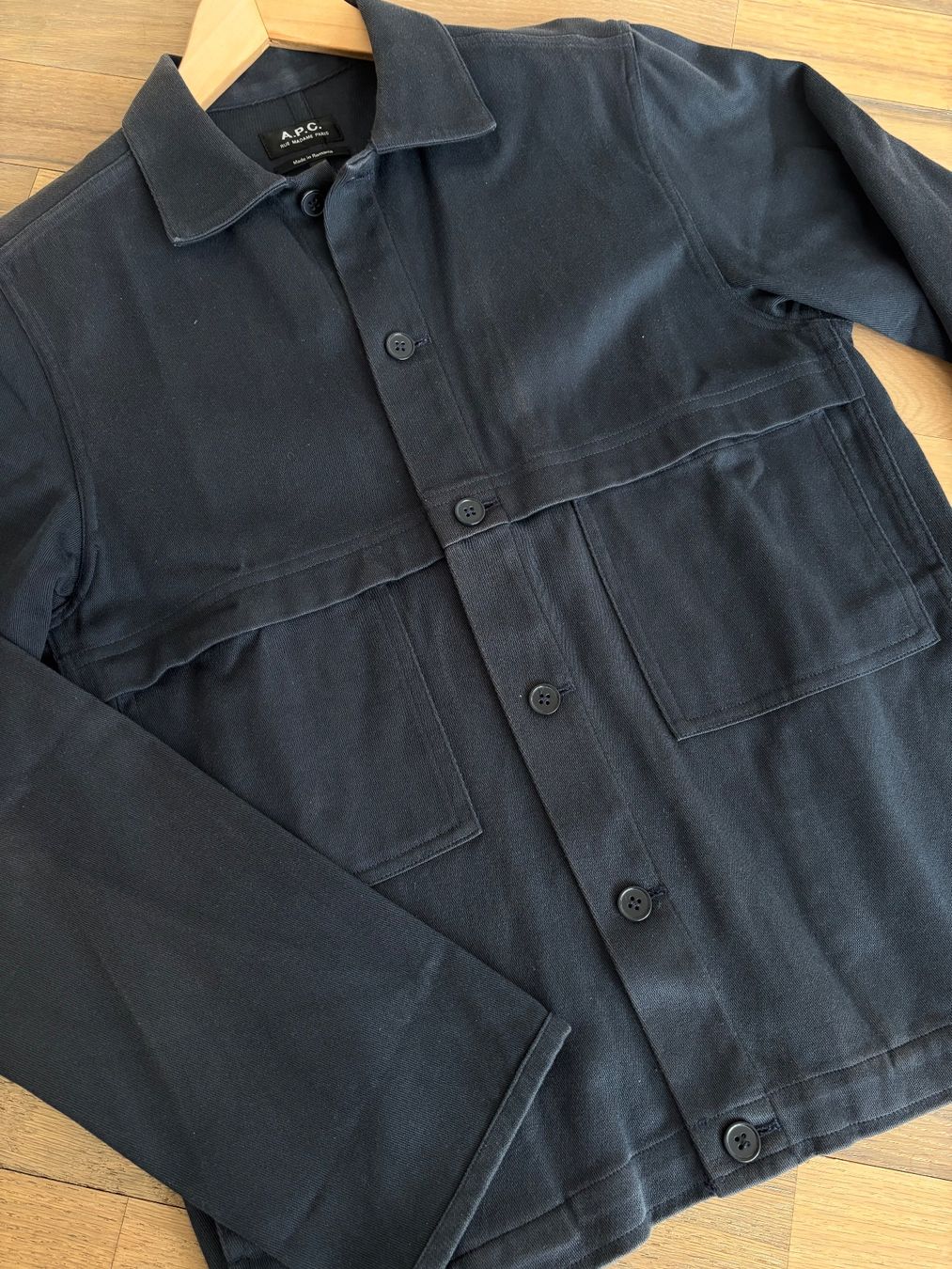 Apc Giacche: APC Overshirt Anthrazit - Baumwolle & Leinen – Usato da Thun venduto da Ajenjo 2