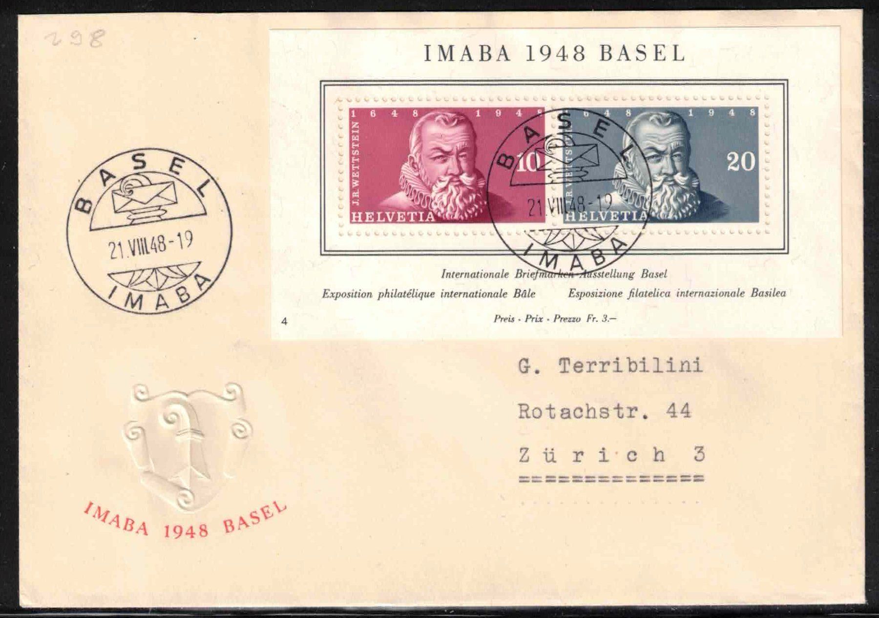 Tutti i francobolli: 1948 IMABA Block W31 auf FDC – Nuovo (secondo la descrizione) da Nuglar venduto da Stamp88