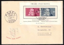 1948 IMABA Block W31 auf FDC