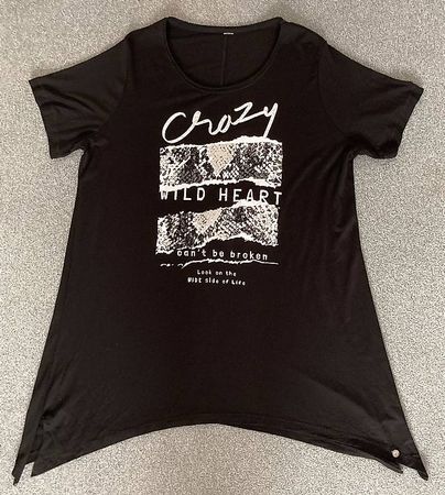 Long-Shirt schwarz Gr. 42 Tredy Fashion