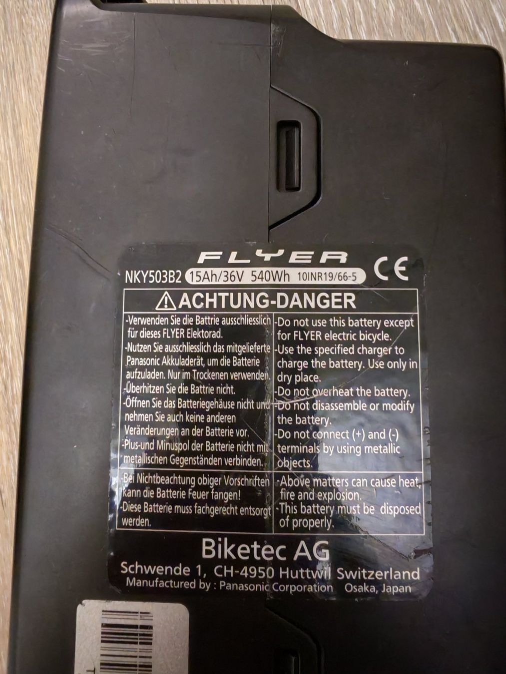 Flyer Batterie: Flyer Akku 540 Wh – Difettoso da Bern venduto da Isterk 2