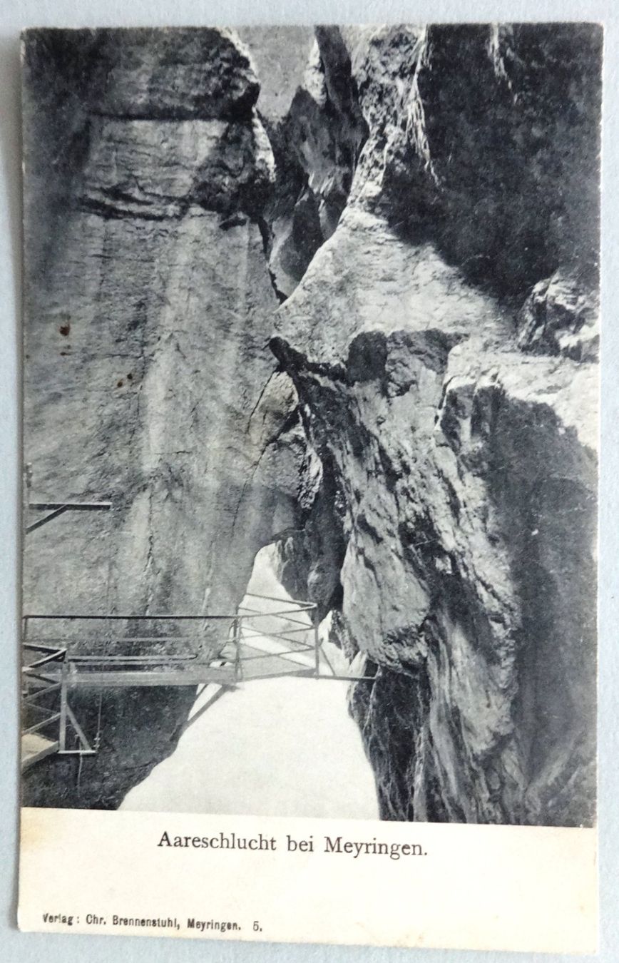 Cartoline postali: Aareschlucht bei Meyringen – Difettoso da Fétigny venduto da Billy2miny