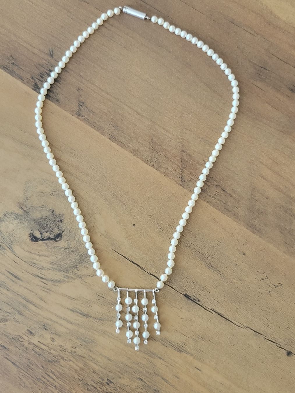 Catenine: Hochwertiges Perlencollier mit 16 Brillanten – Nuovo (secondo la descrizione) da Unterägeri venduto da Altgoldschmuck