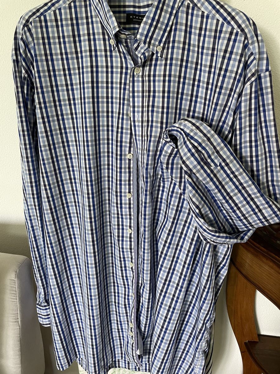 Camicie: Herren Hemd blau karriert Gr 46 – Nuovo (secondo la descrizione) da Emmenbrücke venduto da Ladyboutique 4