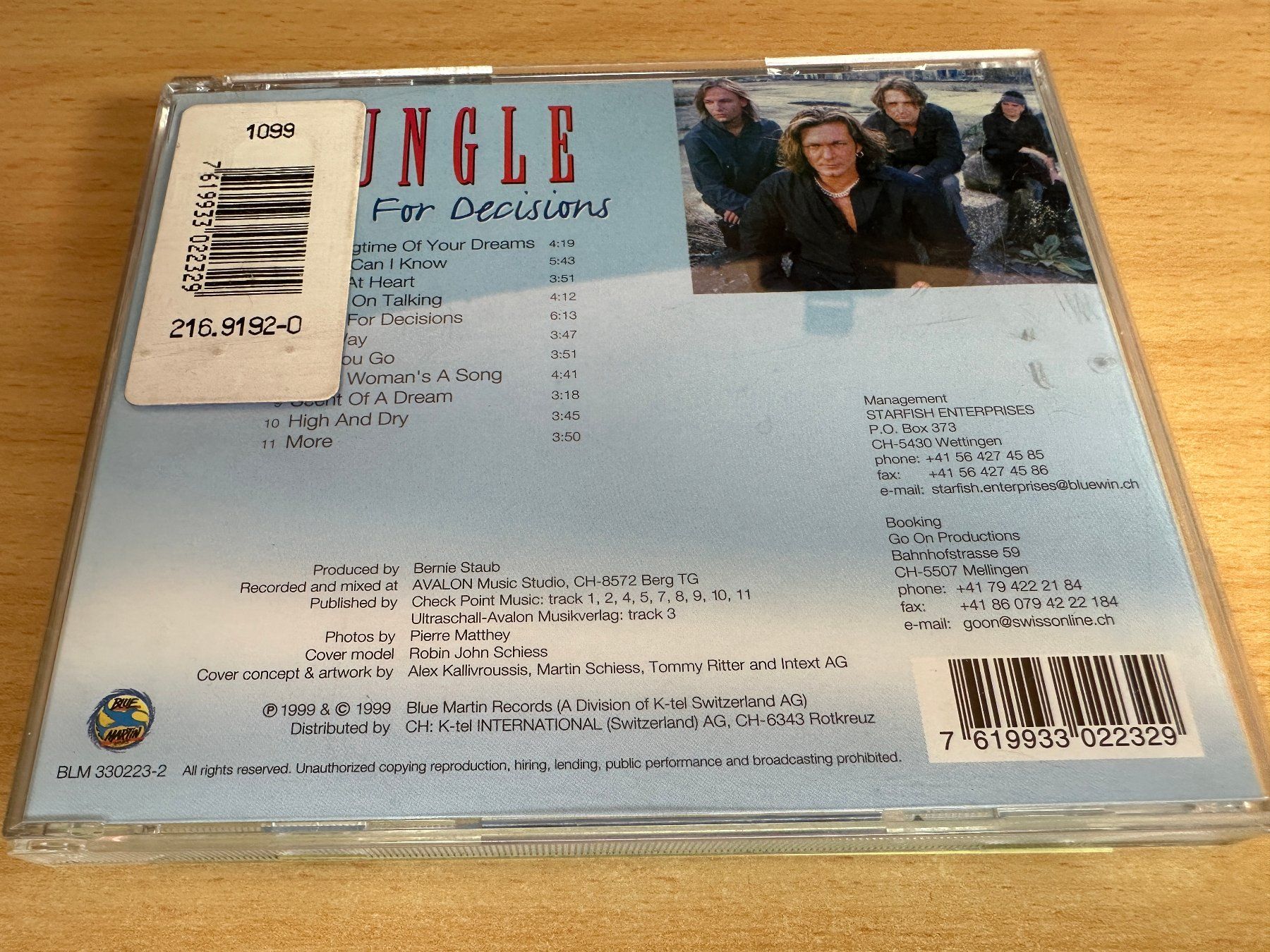CD: The Jungle – Time For Decisions – Usato da Rikon im Tösstal venduto da Alpenmutz 1
