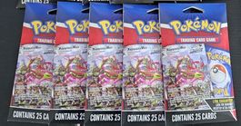 5 Pacchetti Pokemon bustina carte Rayquaza VMAX nuovo