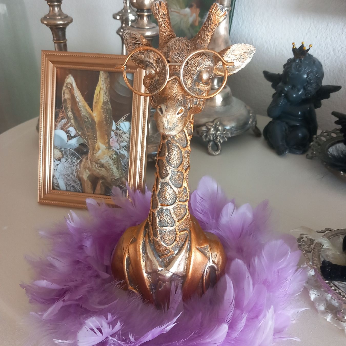 Statuette: Deko: Goldiger Giraffe – Usato da Aegerten venduto da gismolini 3