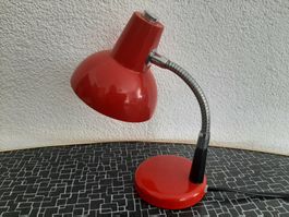 Vintage 60er 70er kleine Nachttischlampe ROT Mid Century