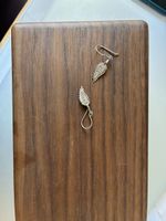 Silver Fern Leaf Drop Earrings. Cute and Elegant!