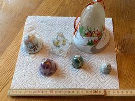 6 Weihnachtsglocken Christbaumschmuck Vintage Rarität