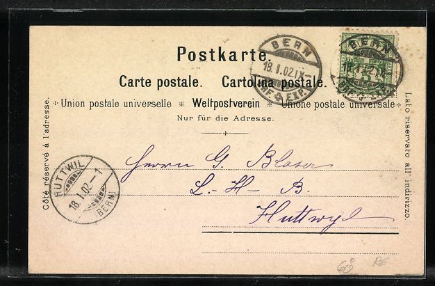 Ansichtskarten: Litho Bern, Gurten Kulm, Etablissement u – Gebraucht aus Berlin von bartko-reher 1