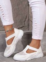 Sommerschuhe / Sneakers Gr.39, NEU, weiss mit Blumenmuster