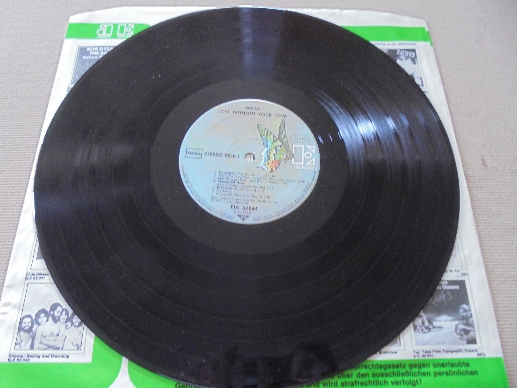 Dischi in vinile: BREAD " Lost without your love " LP 1977 (VG+) – Usato da Crissier venduto da Promopost 4