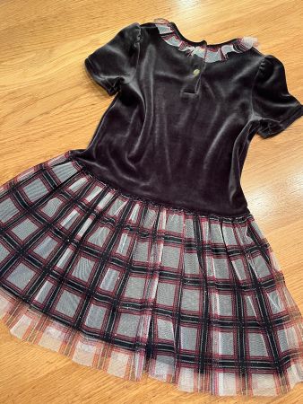 Petit Bateau Kleid aus Samt und Tull 6J neuwertig