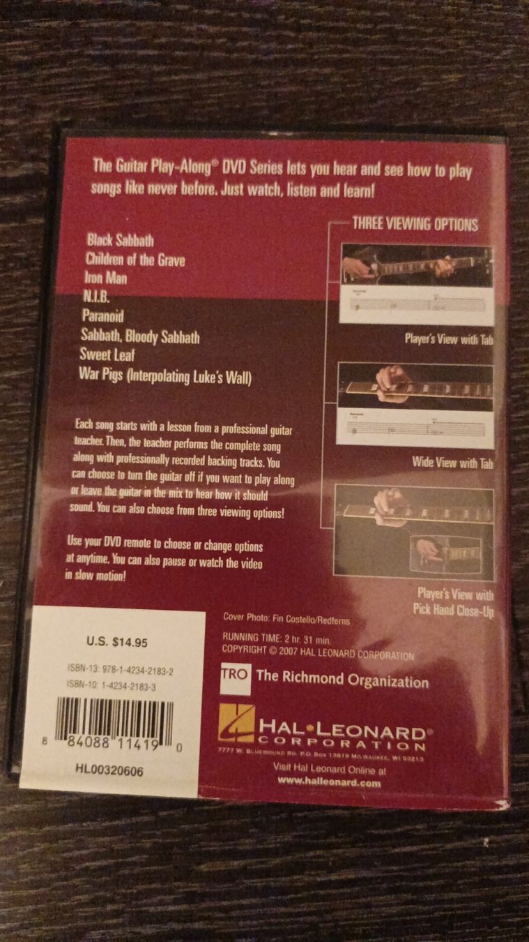Alle DVDs: Black Sabbath - Guitar Play Along – Gebraucht aus Glarus von tale1991 1