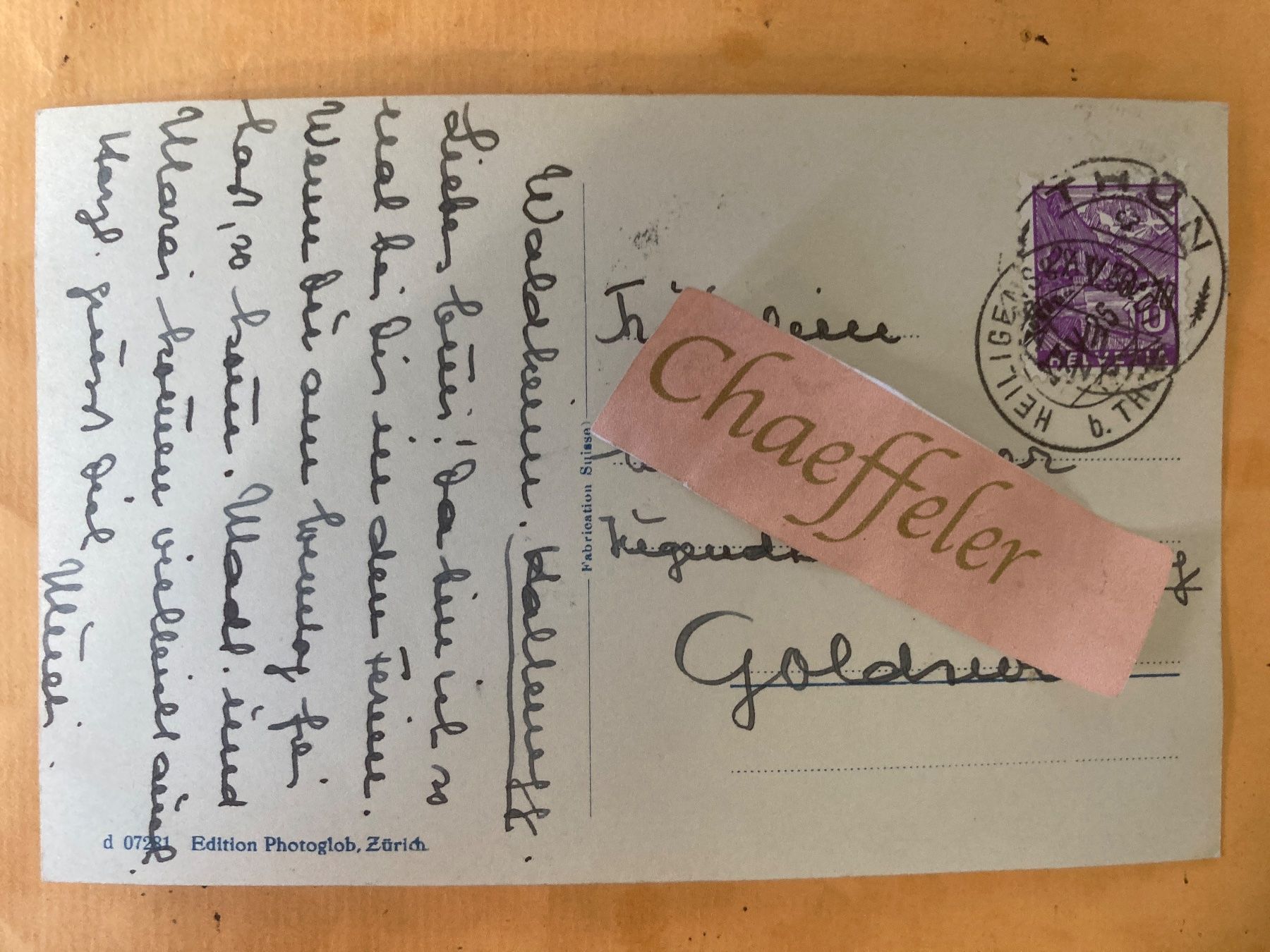 Cartoline postali: 1936 Haltenegg ob Thun – Usato da Zürich venduto da Chaeffeler 1