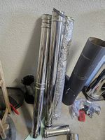 Edelstahl-Rauchrohre 80 mm für Pelletofen  Set mit Zubehör