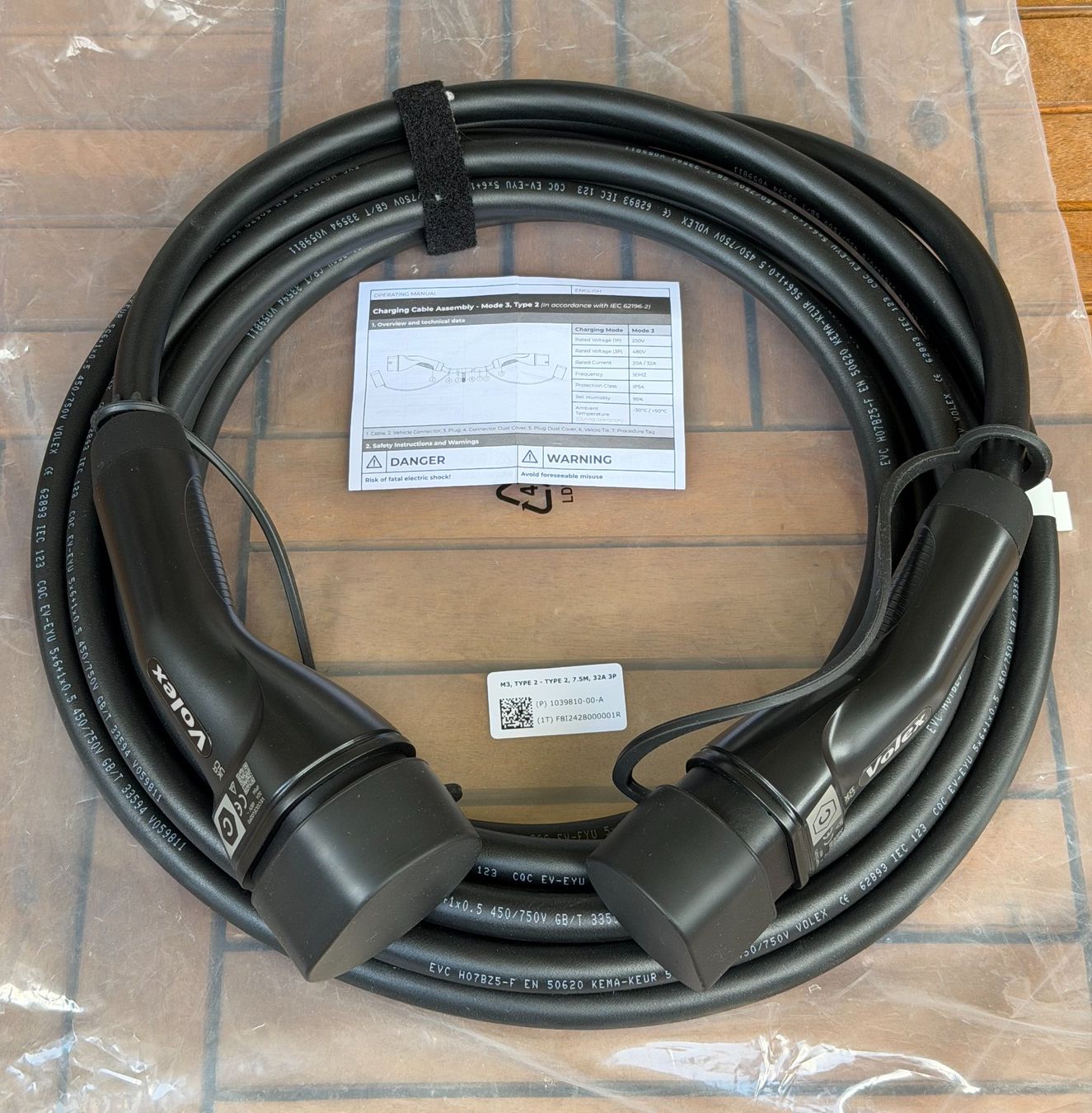 Cavi: Neues Ladekabel Type 2 Mode 3 32A 3P 7.5m VOLEX – Nuovo (secondo la descrizione) da Ballwil venduto da Goopher