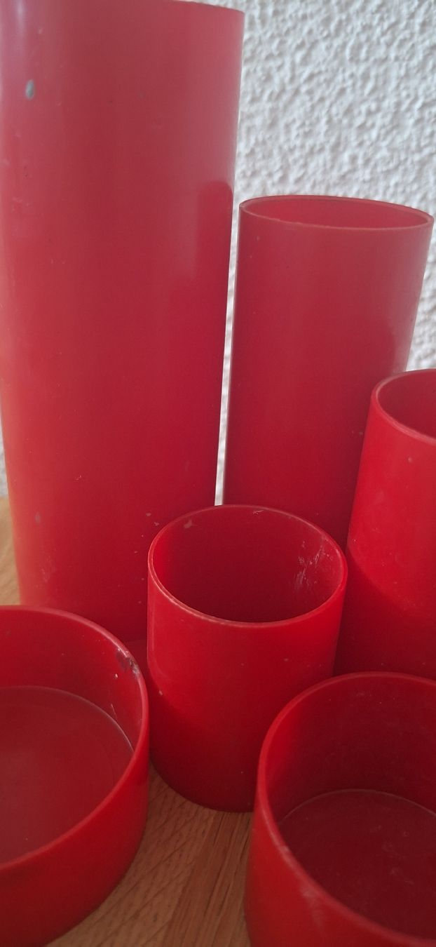 Contenitori & Simili: 70er Jahre Utensilo Kunststoff rot – Usato da Basel venduto da Lovintage 1