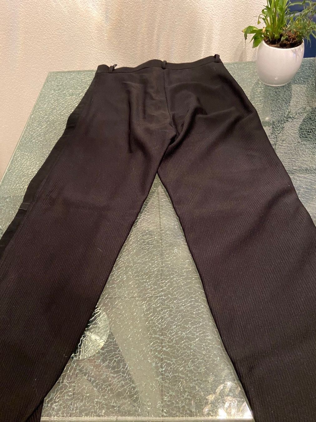 Pantaloni: elegante schwarze Leder/Stoffhose – Usato da Oftringen venduto da andrax 3
