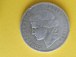5 Franken 1890  *** Silber ( Poste > A+)