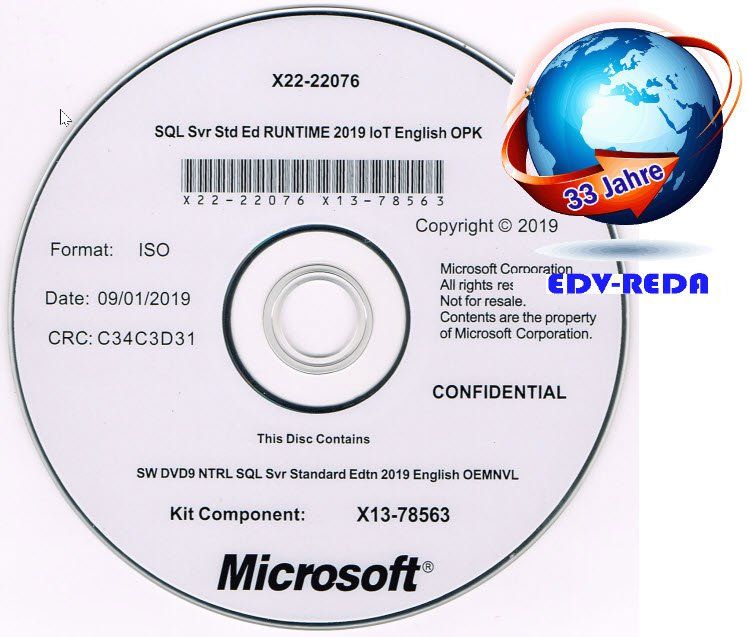 Microsoft Software: Microsoft SQL Server 2019 Standard 16 Core inkl. 5 Cal – Nuovo (secondo la descrizione) da Langenthal venduto da Reda