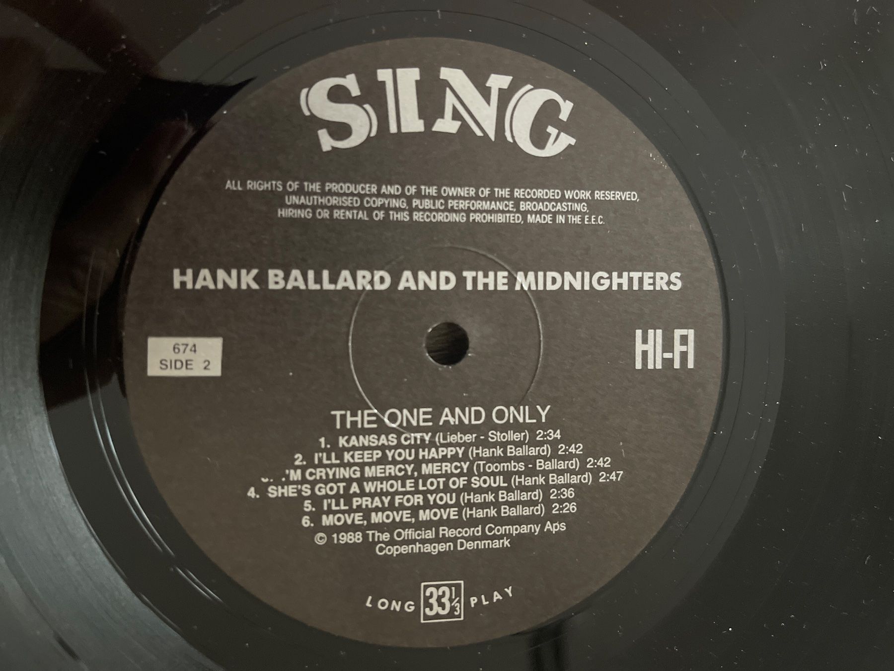 Vinyles: S1388/Hank Ballard/ The One and Only – D'occasion à Frutigen par Philippe_jsp 2