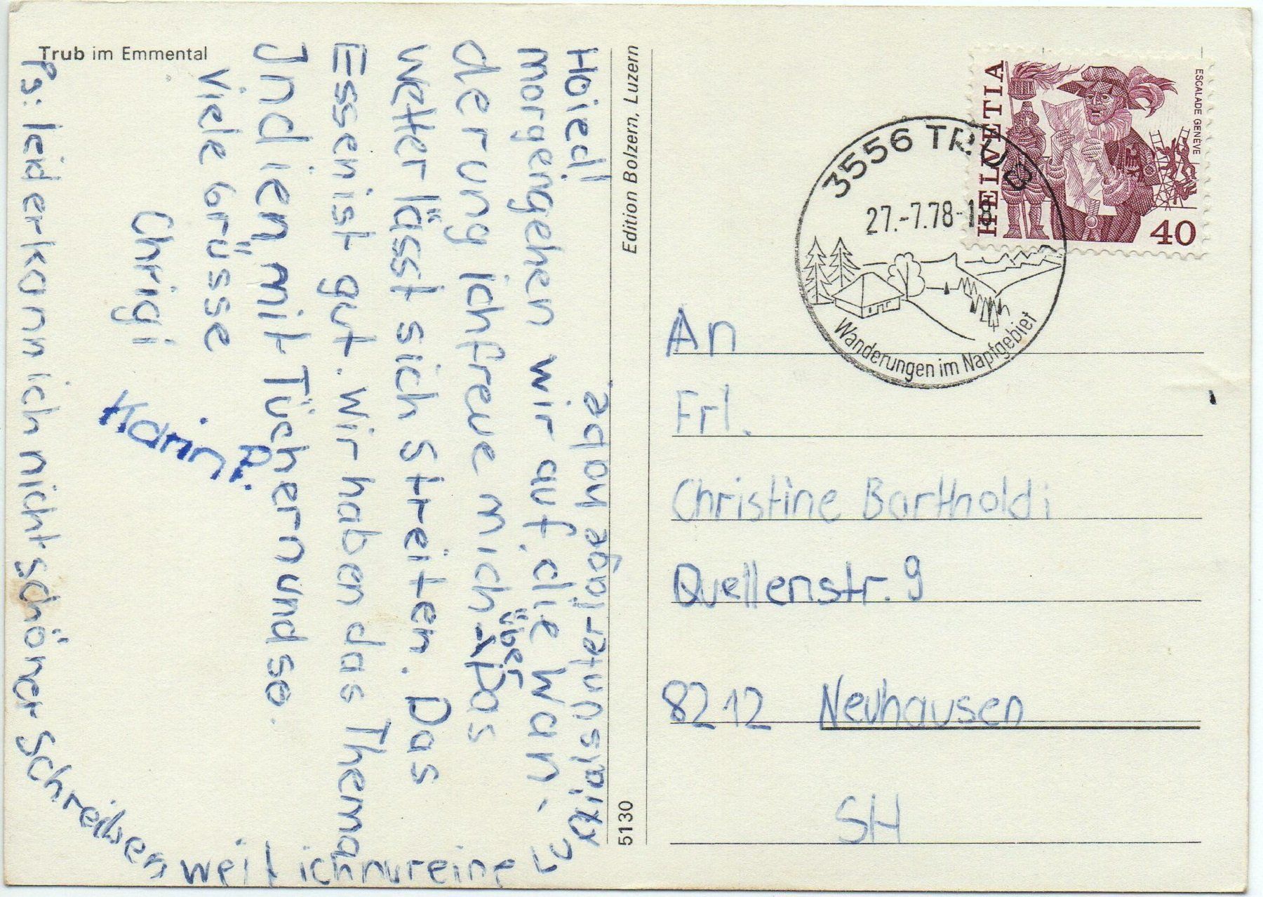 Cartes postales: TRUB im Emmental – D'occasion à Jona par philajona 1