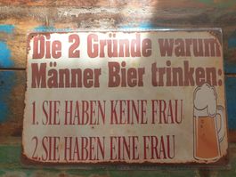 Blechschild Motiv Bier Spruch neu in Originalverpackung