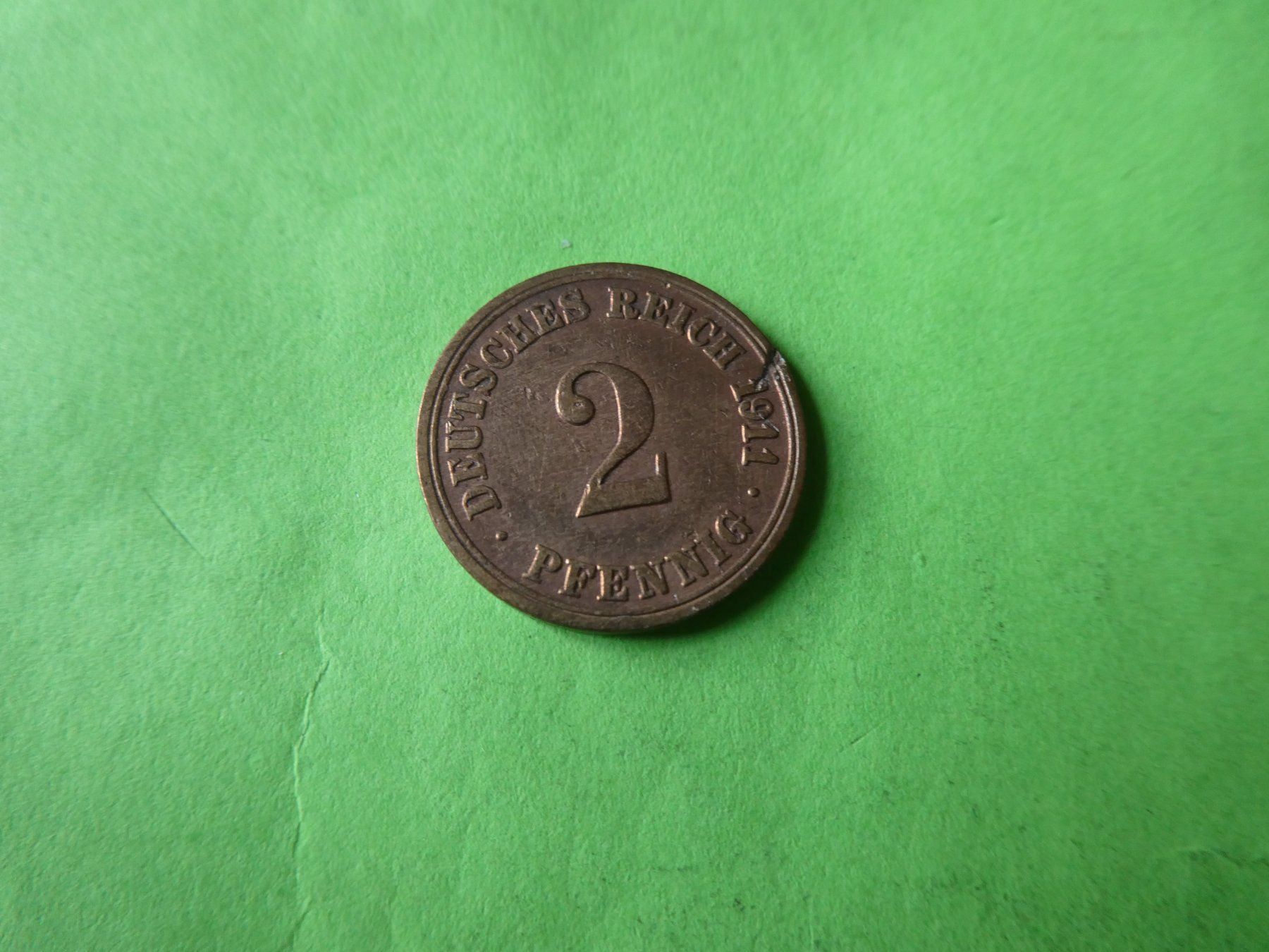 Alle Münzen: Dt. Reich 1911 A, 2 Pfennig – Gebraucht aus Hinterforst von Rohusri
